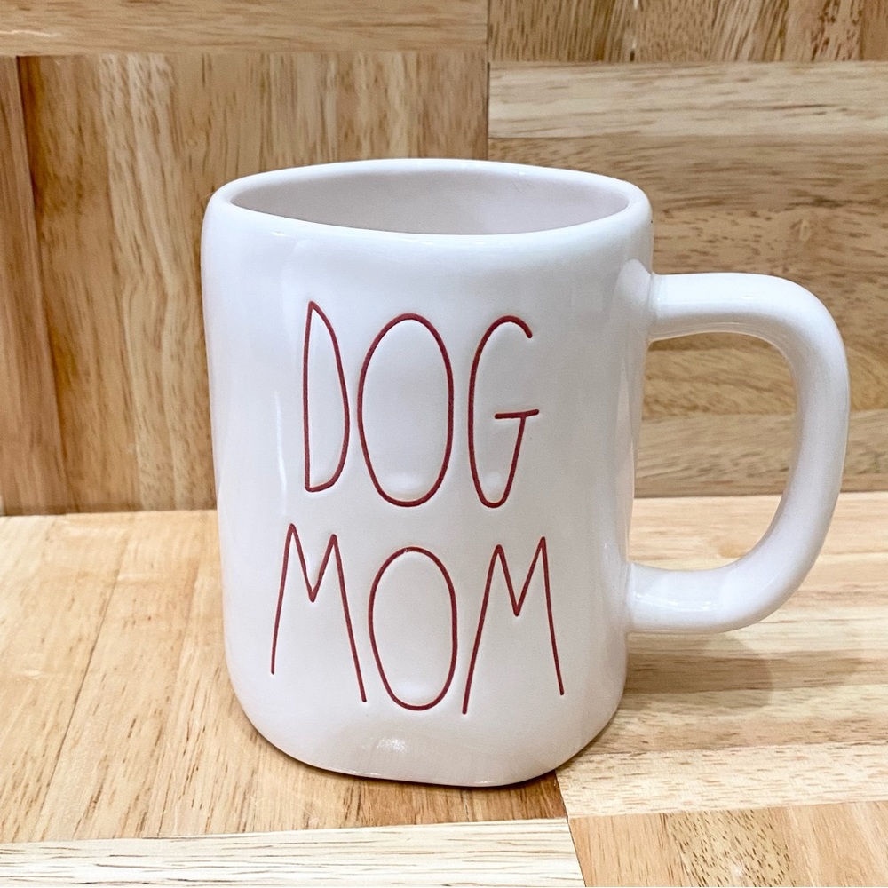 RAE DUNN “Dog Mom” Red Words Mug